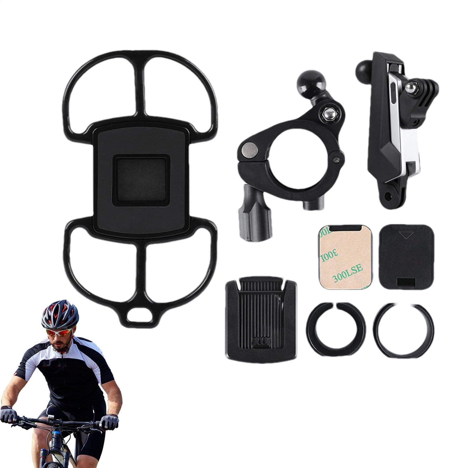Porte-téléphone pour vélo à pince universelle rotative 360 et anti-choc - 8