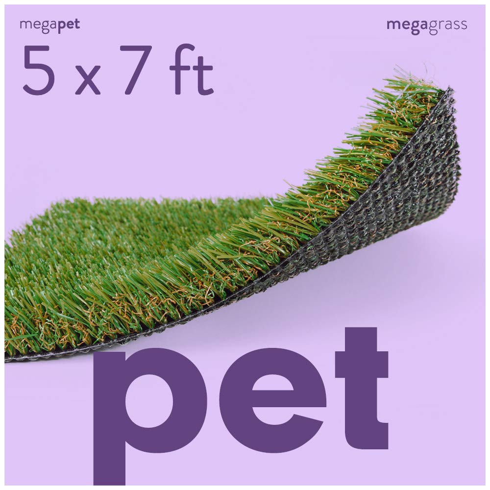 5 x 7 Feet Artificial Grass Mat for Dogs [Deluxe Realistic Synthetic Pet Turf Rug, Fake Grass Carpet for Puppy Potty Training Patch, Indoor or Outdoor Pee Pads]