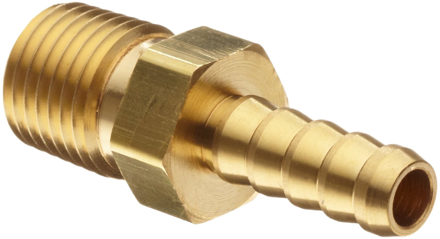 Parker 4-4 B2HF-B Brass Barbed Connector To Male Pipe 1/4
