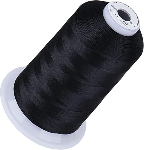 Miniatura 10 de Simthread Hilo de bordado 40WT de 5500 yardas, 100% poliéster, más de 170 colores vivos, certificado CPSC, alta velocidad (1000 SPM), compatible con