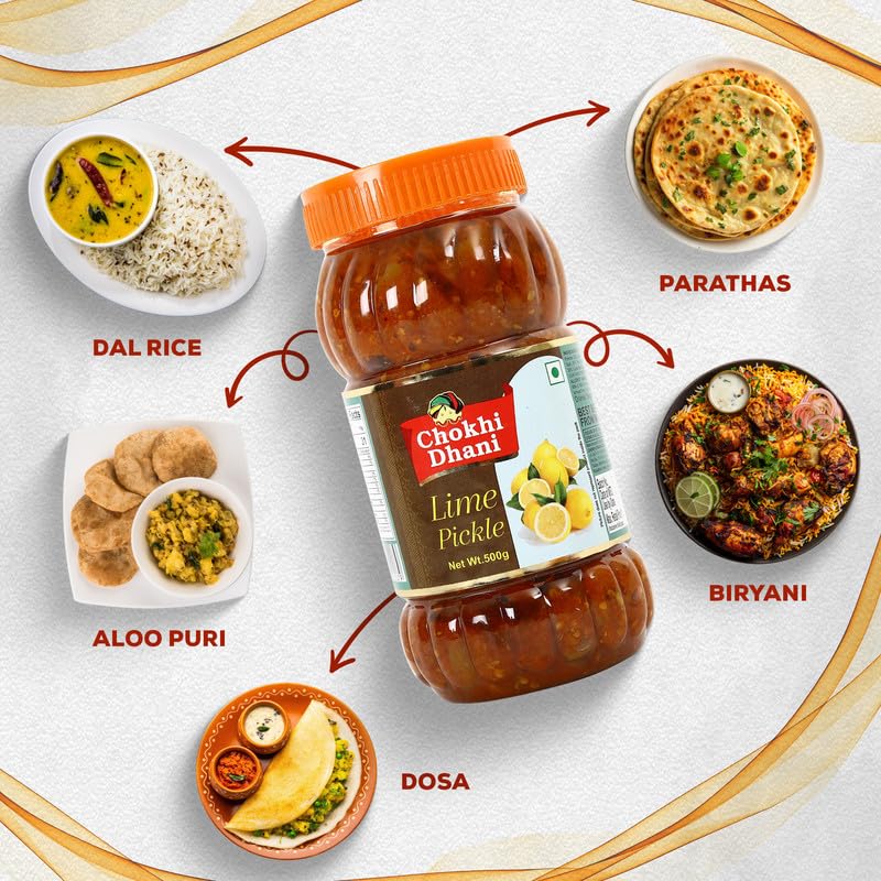 Image of Chokhi Dhani Lime Pickle 500gm (Pack of 1, 500g)