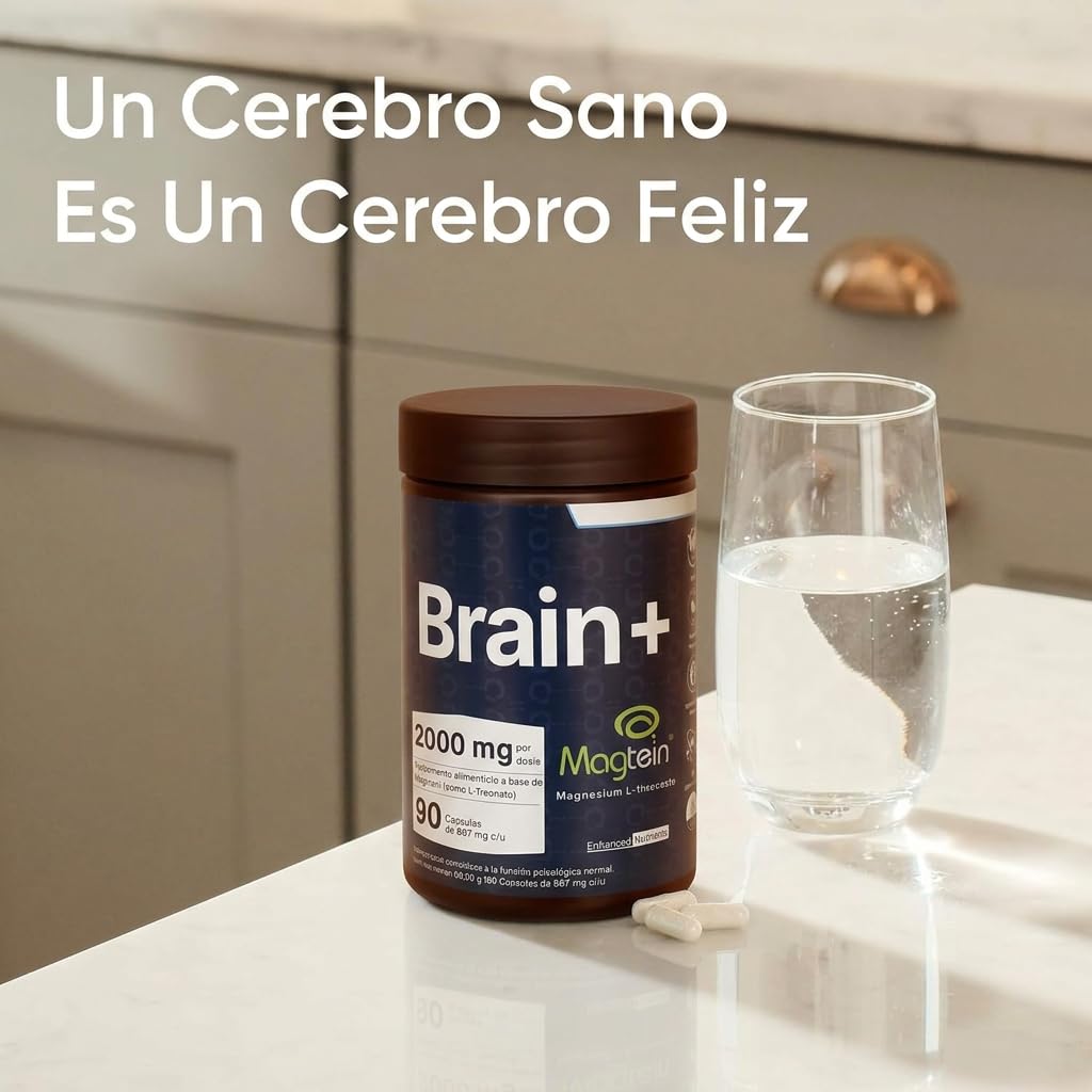 L-Treonato de Magnesio 2000mg Magtein - 30 días - Suplemento de Magnesium Threonate Puro - Magnesio Treonato en Cápsulas - L Treonato Magnesio Apoya la Funcion Cognitiva