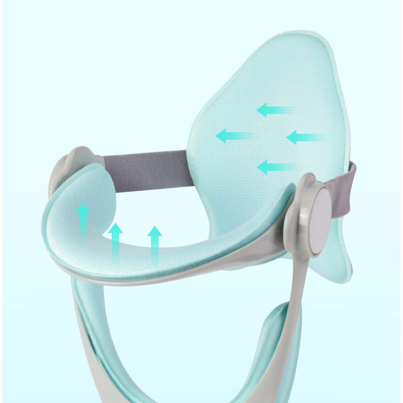 Soporte cervical ajustable para corrección de postura, alivio del cuello con forro transpirable y diseño ergonómico
