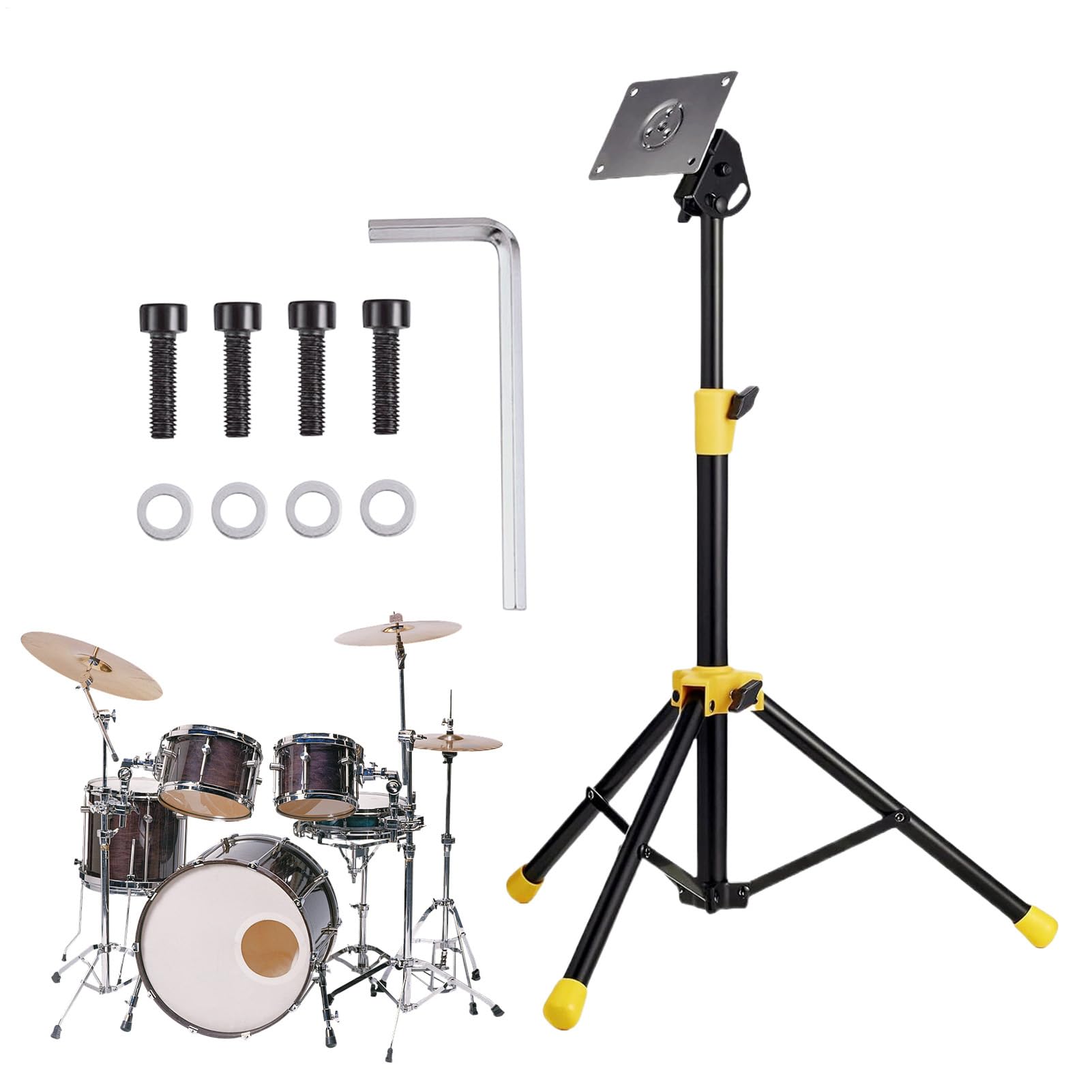 Soporte Para Pad De Batería | Soporte Ajustable Para Pad De Batería - Accesorios Trípode Para Práctica Audio Niños En Estudio Hogar Montaje De De Mesa