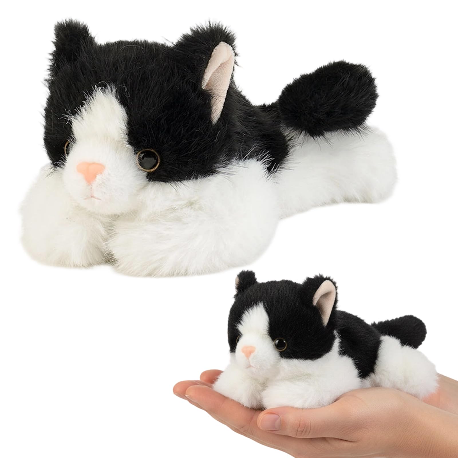 ZeBQrphio 18cm Cat Teddy, Weighted Cat Plush, Premium Stuffed Animal, Calming Weighted Teddy for Adults, Soft Cat Soft Toy for Home Decor