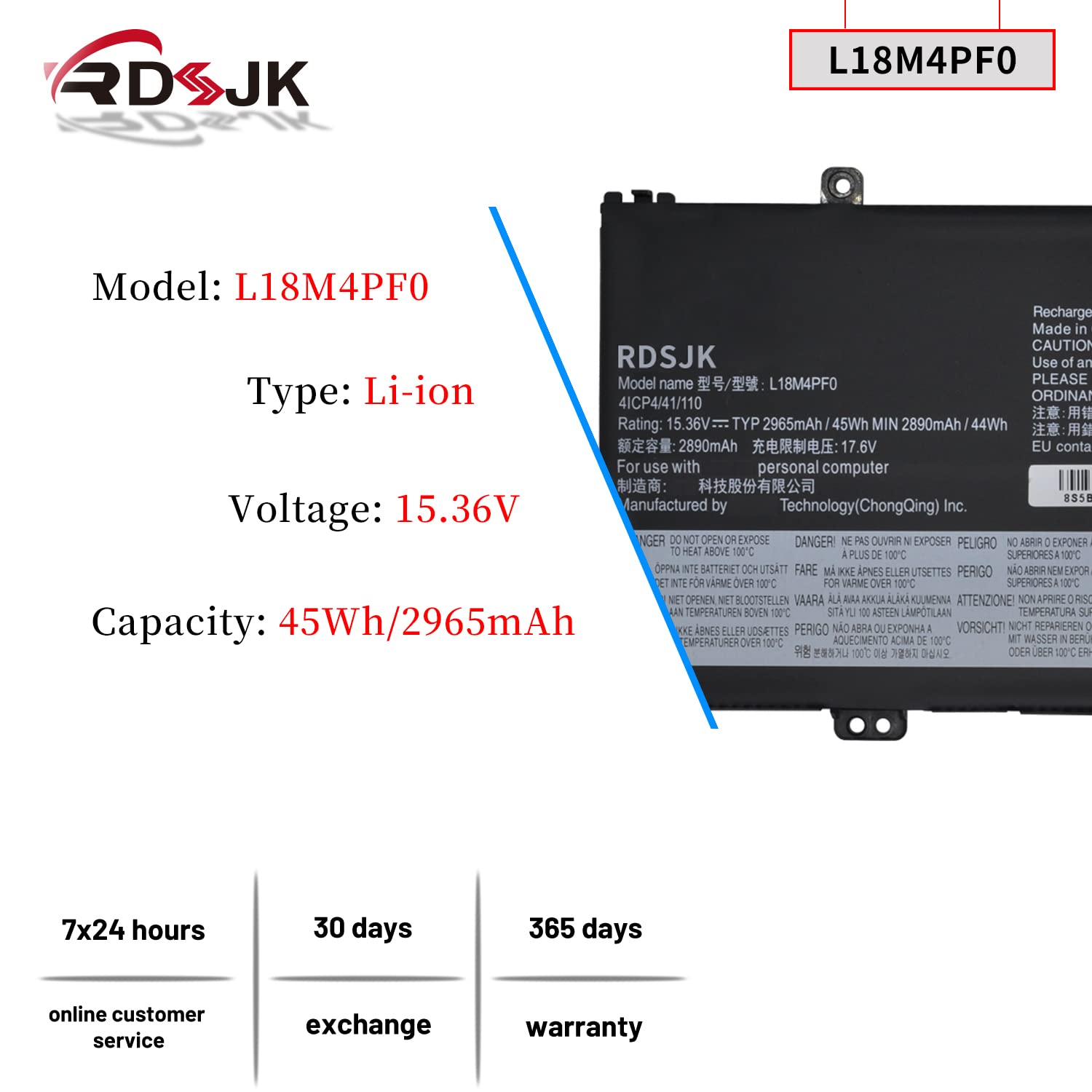 Amazon.com: L18M4PF0 L18C4PF0 L18D4PF0 Laptop Battery for Lenovo
