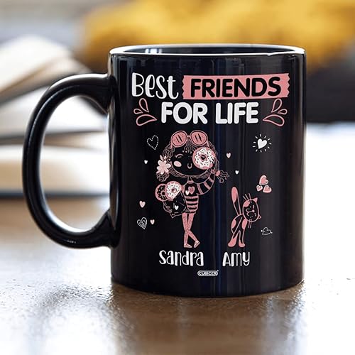 Vista 59 de CUBICER Taza de café de cerámica blanca personalizada, con nombre personalizado, divertidas tazas novedosas con refranes, onzas, regalos de Navidad