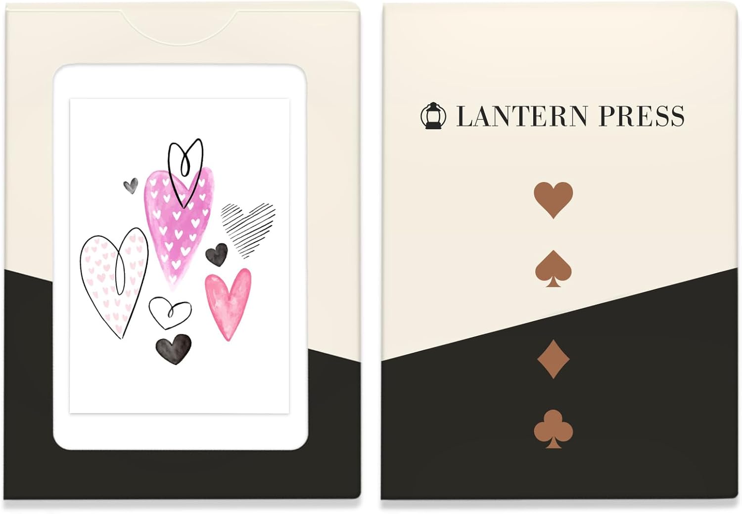 Lantern Press Hearts, Valentines Day Icons, 52 Playing Cards for Adults, Poker Size Card Deck