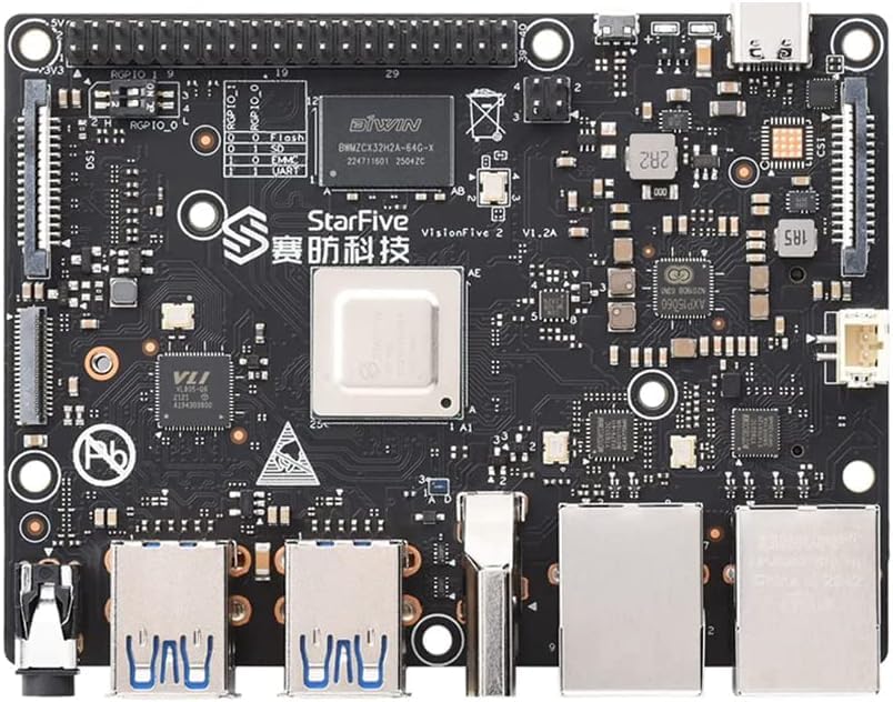 VisionFive2 RISC-V Dual Gigabit Ports AI Single Board Computer Based on JH7110 SoC Quad-core 64bit Processor 3D GPU Onboard LPDDR4 8GB RAM WiFi & HDMI for Building Mini PC/Smart Robot/Game Console-image-15