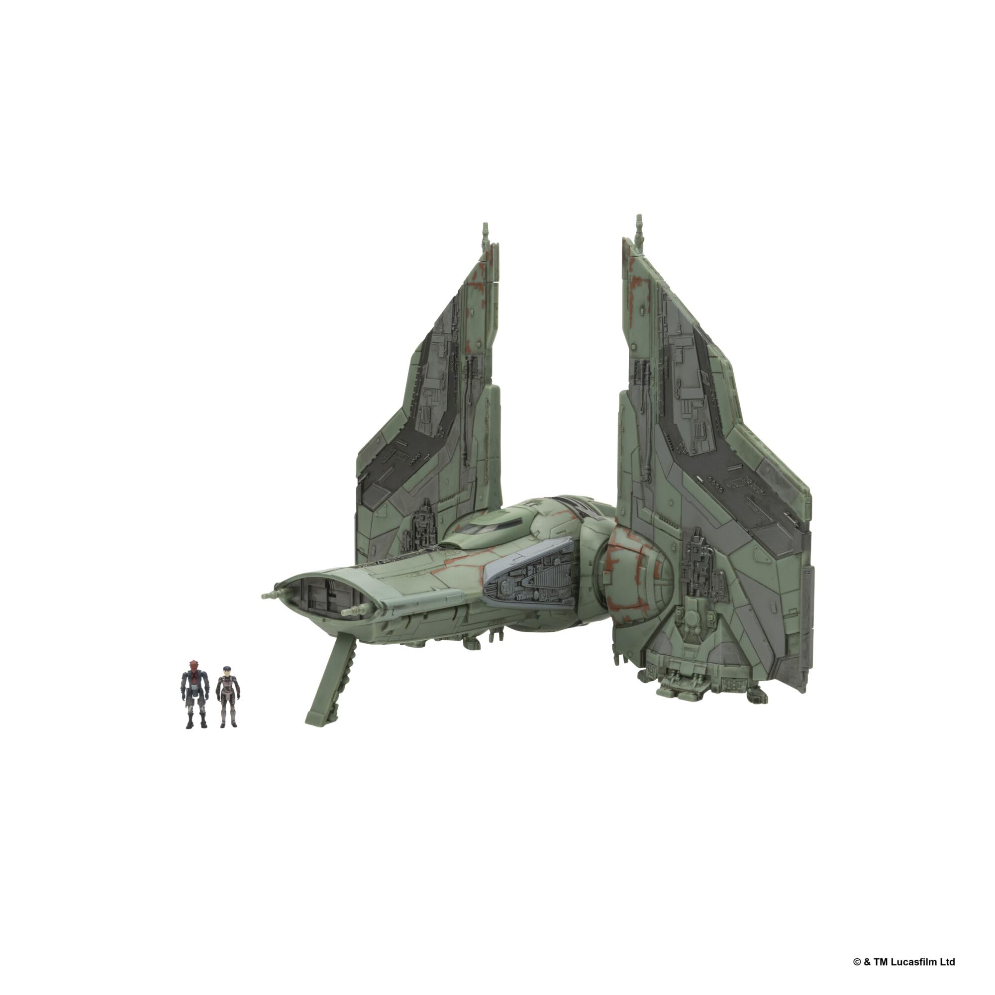 Jazwares Star Wars™ Micro Galaxy Squadron The Hex - 9-Inch Vehicle with Rotating Wings and Cockpit plus Two 1-Inch Micro Figure Accessories