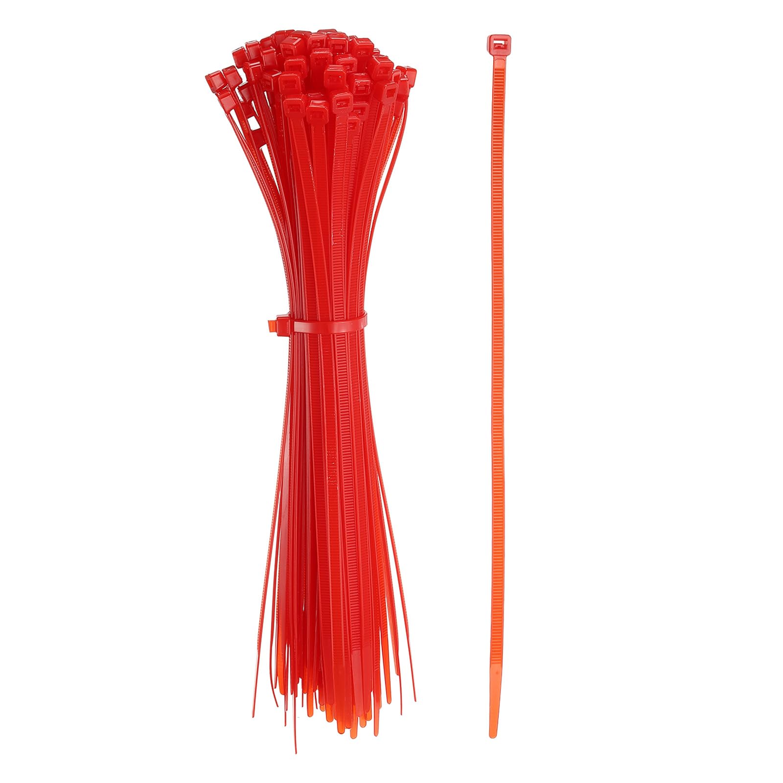 YELARXI Zip Ties Plastic Cable Ties, Self-Locking Wire Zip Tie 10 Inch Fit for Home Garden Office Workshop Travel - (100 Pack, Red)
