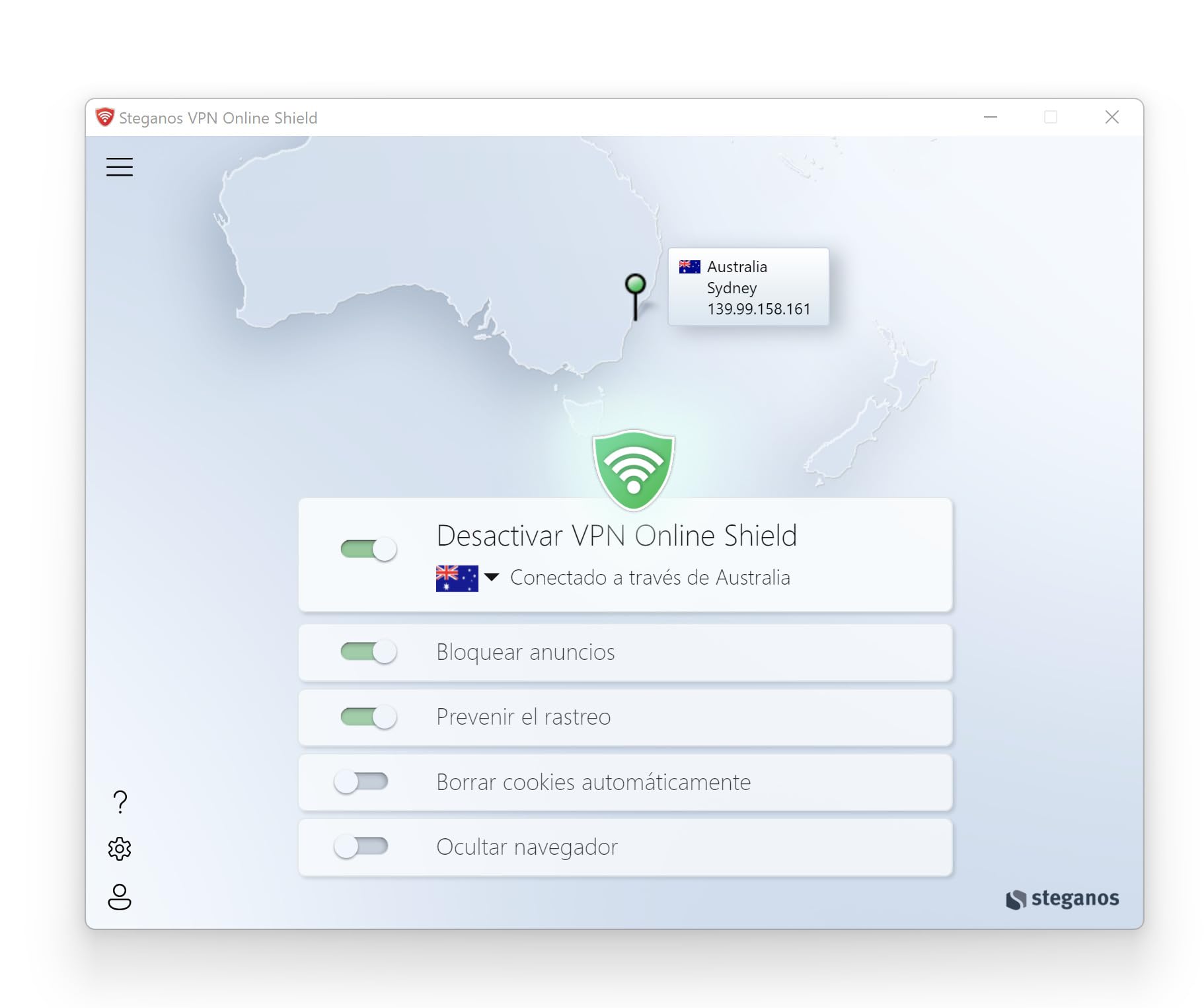 VPN Software | Steganos | VPN | Navegación anónima | Licencia anual para 5 PCs | Windows 11 , 10 | Mac