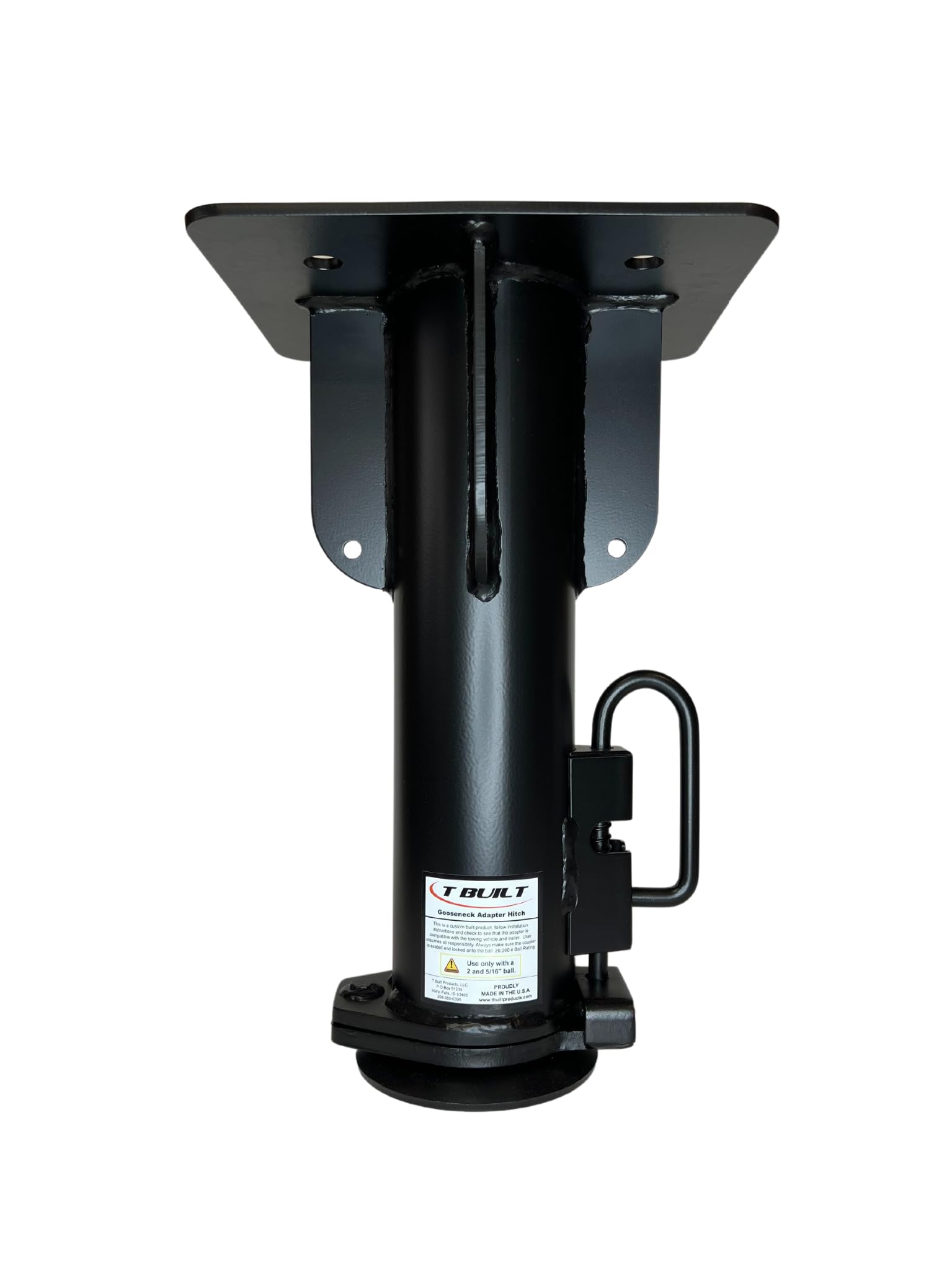 T-Built 5th Wheel to Gooseneck Adapter 17", Made in USA, Fifth Wheel to Gooseneck Adapter for RV Camper Trailer, 20.000 Pound Rating