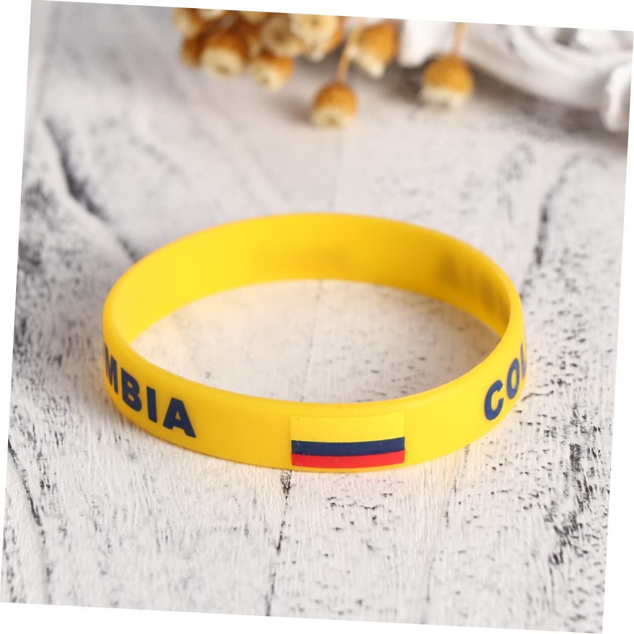 6 braccialetti in silicone per il paese, da uomo, per giochi di calcio, per la colombia, per la colombia, per il basket, per il paese, per il souvenir, come mostrato nell'immagine.,