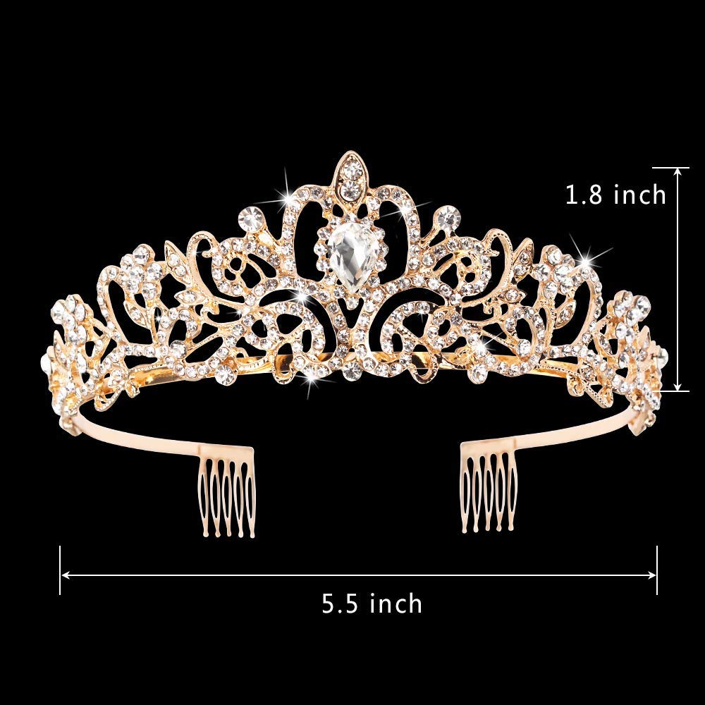 Buy Gold Tiaras Crown, KICOSY Crystal Tiaras and Crowns for Women
