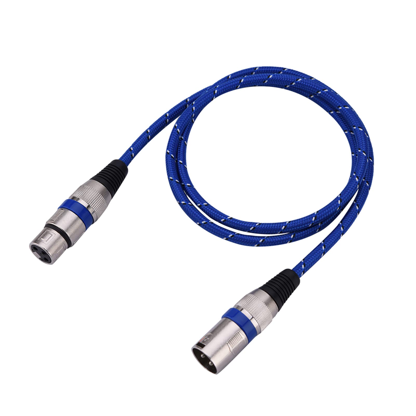 BONKZEBU XLR Microphone Cable 3.5mm Audio Extension for Studio Recording Balanced 1M-20M (1m / 3.28ft), Blue