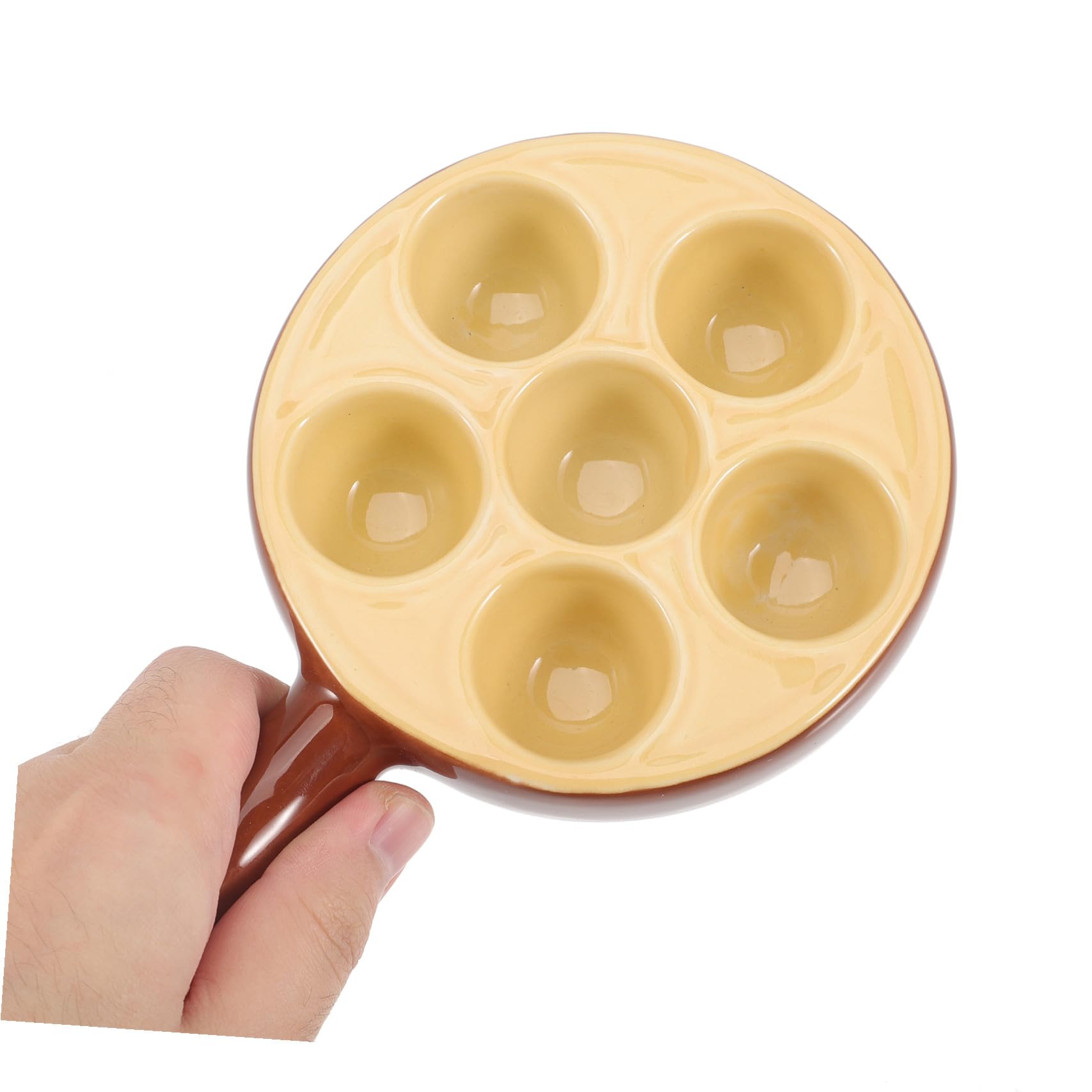 SHINEOFI Piastra per Lumache in Materiale Ceramico Manici Resistente al Calore per Forno da Cucina Scanalature per Cottura di Piatti Baked