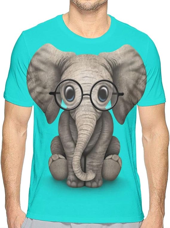Amazon メガネでかわいい象おかしいお父さんお父さんかわいい男性tシャツ Tシャツ カットソー 通販