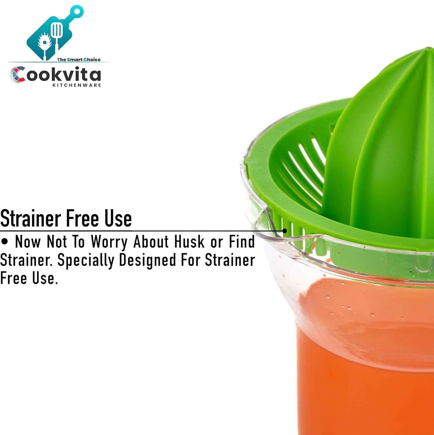 COOKVITA Manual Citrus Juicer – Premium Handheld Orange & Lemon Squeezer (400 ML) – Easy Fresh Juice Extraction for Home Kitchen – Ideal for Everyday Use with Citrus Fruits 3