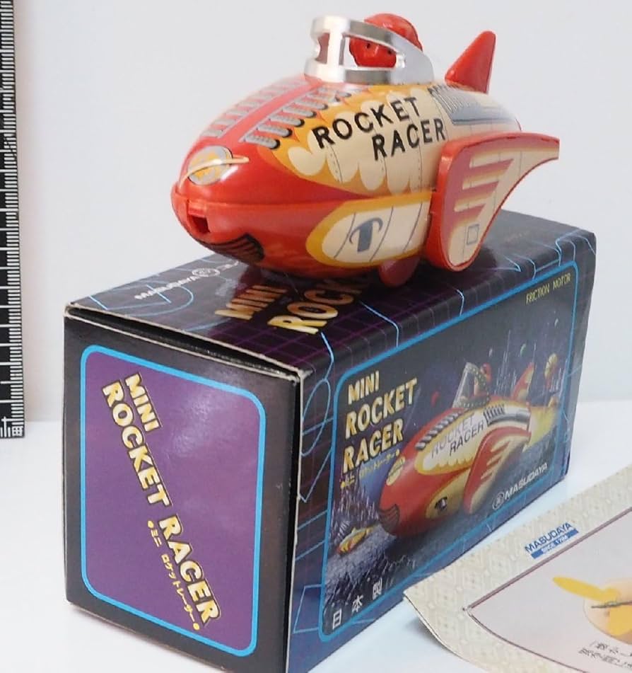 新品 増田屋 ミニ ロケットレーサー ミニ ロケットレーサー増田屋 FRICTION MOTOR ブリキのロケット
