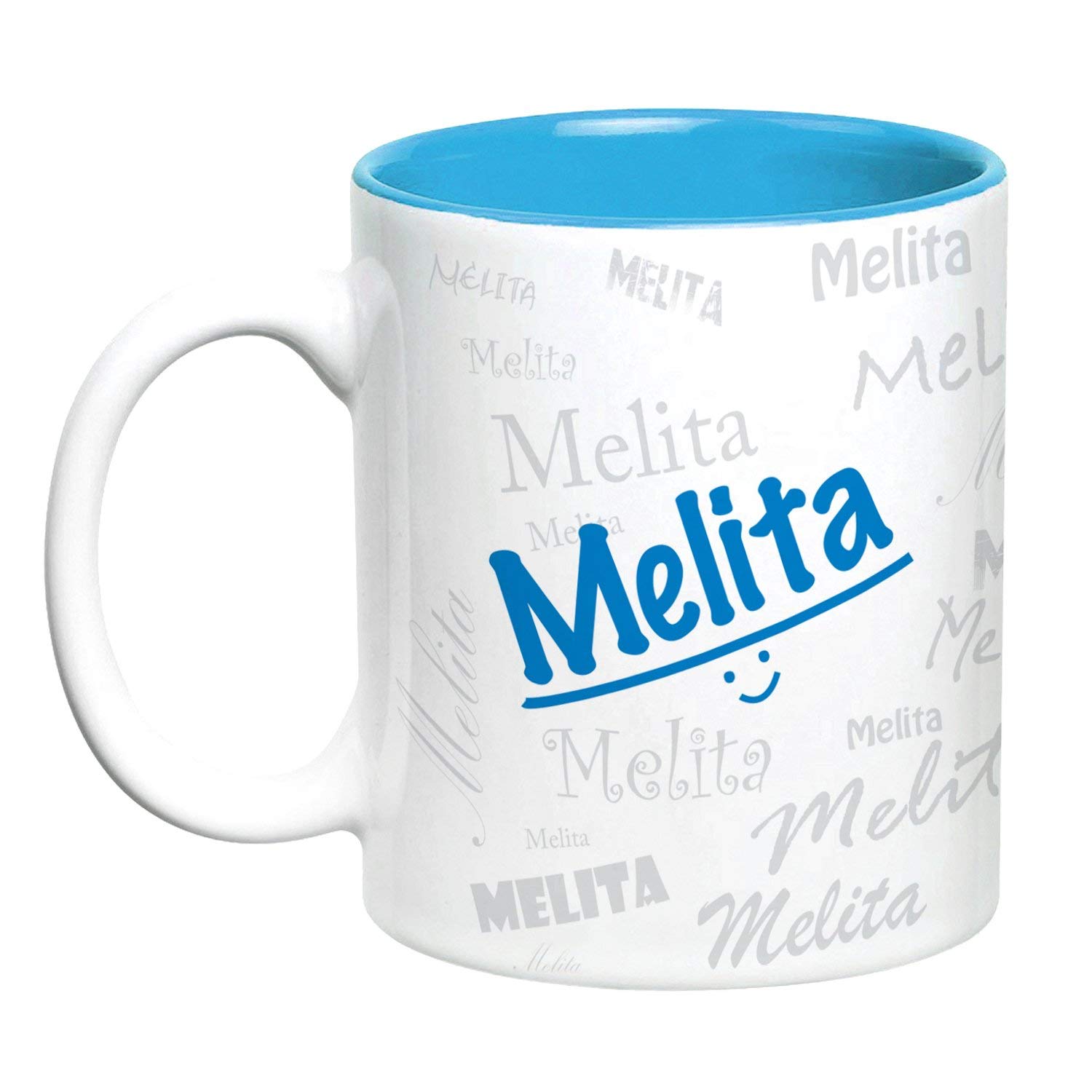 Hot Muggs Me Graffiti Mug - Melita Personalised Name Ceramic, 315 ml, 1 Unit