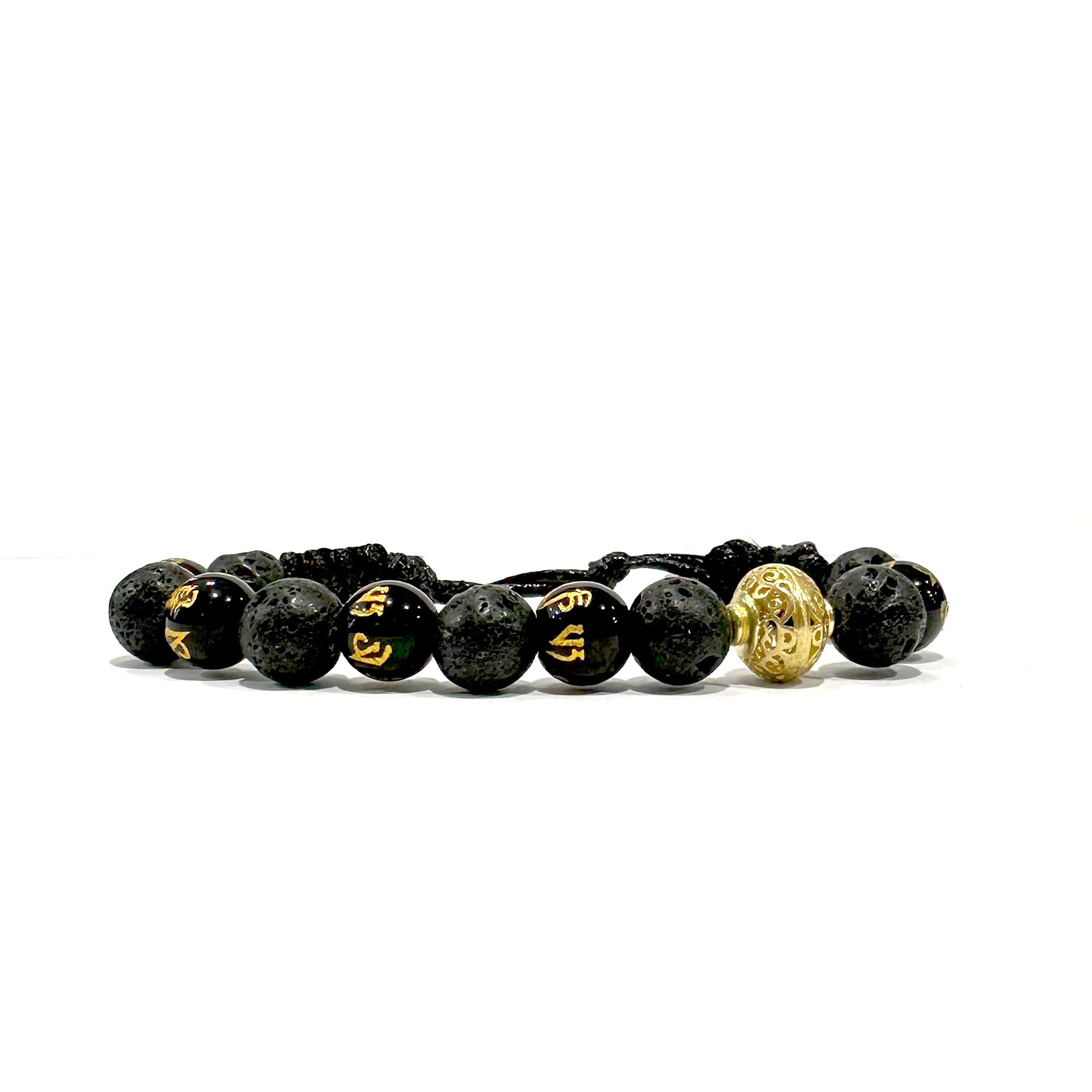 Samsara Bracciale Tibetano Buddista, lunghezza Regolabile, gioiello mistico Portafortuna - Filo in cotone cerato ad alta resistenza