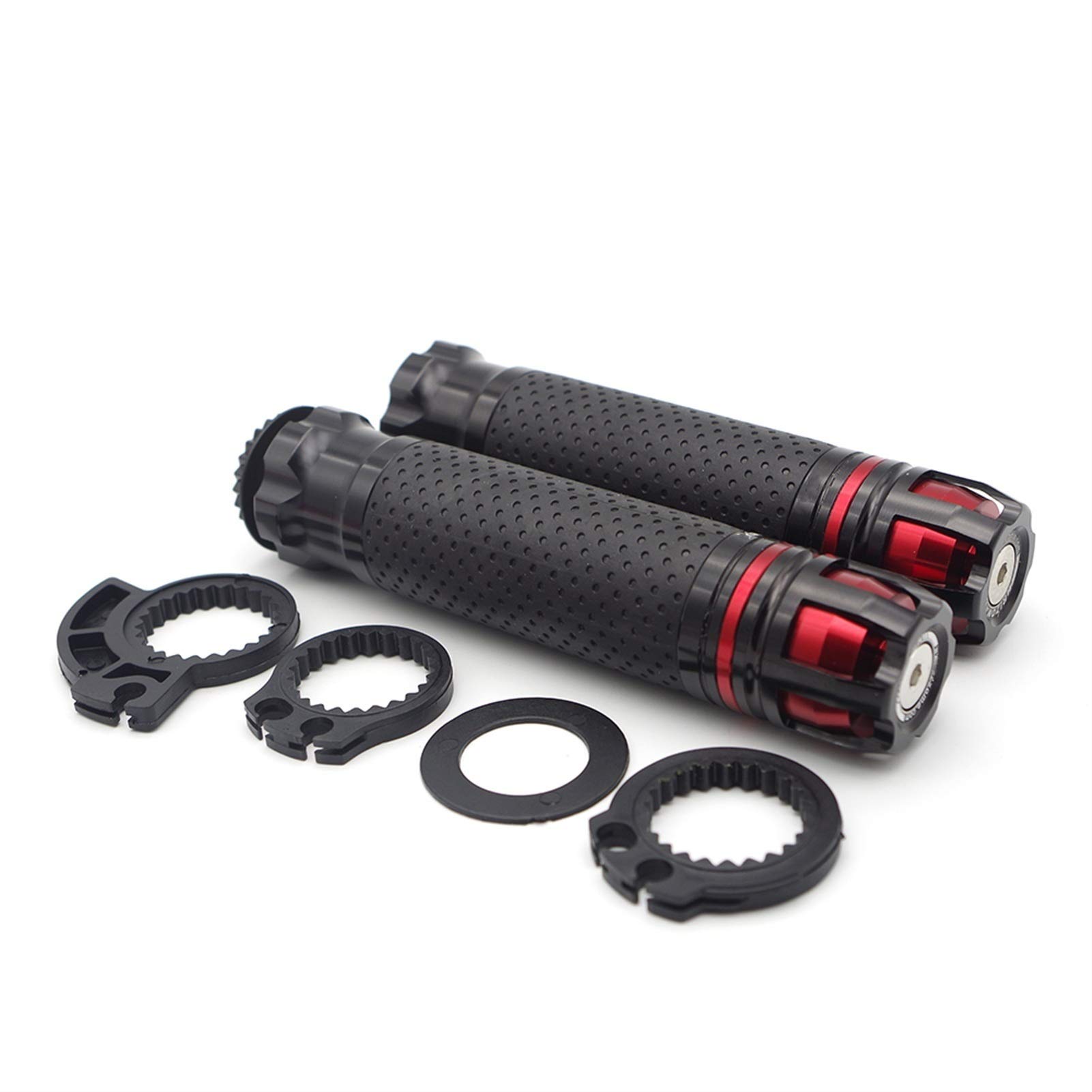 Poignée Moto Poignées De Poignée De Moto Guidon De Course CNC 22mm 7/8 "Cafe Racer pour Y-AMAHA Virago 125535 1100 Tenere 700 2019-2020 Raptor 700 (Color : Red)