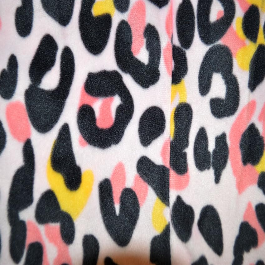 Komar Kids Girls Cheetah Animal Print Coral Pajama with Matching Doll Pajama3