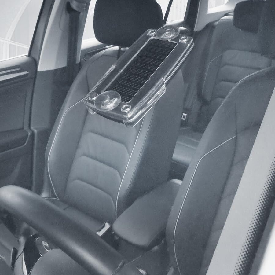NOVAK Kit Vivavoce per Auto Bluetooth 4.1, ideale per Chiamate Viva Voce, GPS e Musica. Ricarica ad Energia Solare. Stand-by 50 Giorni autonomia 13 ore continue.
