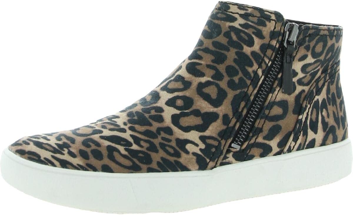 Naturalizer Womens Miranda Leather High Top Sneakers Brown 10 Medium (B,M)