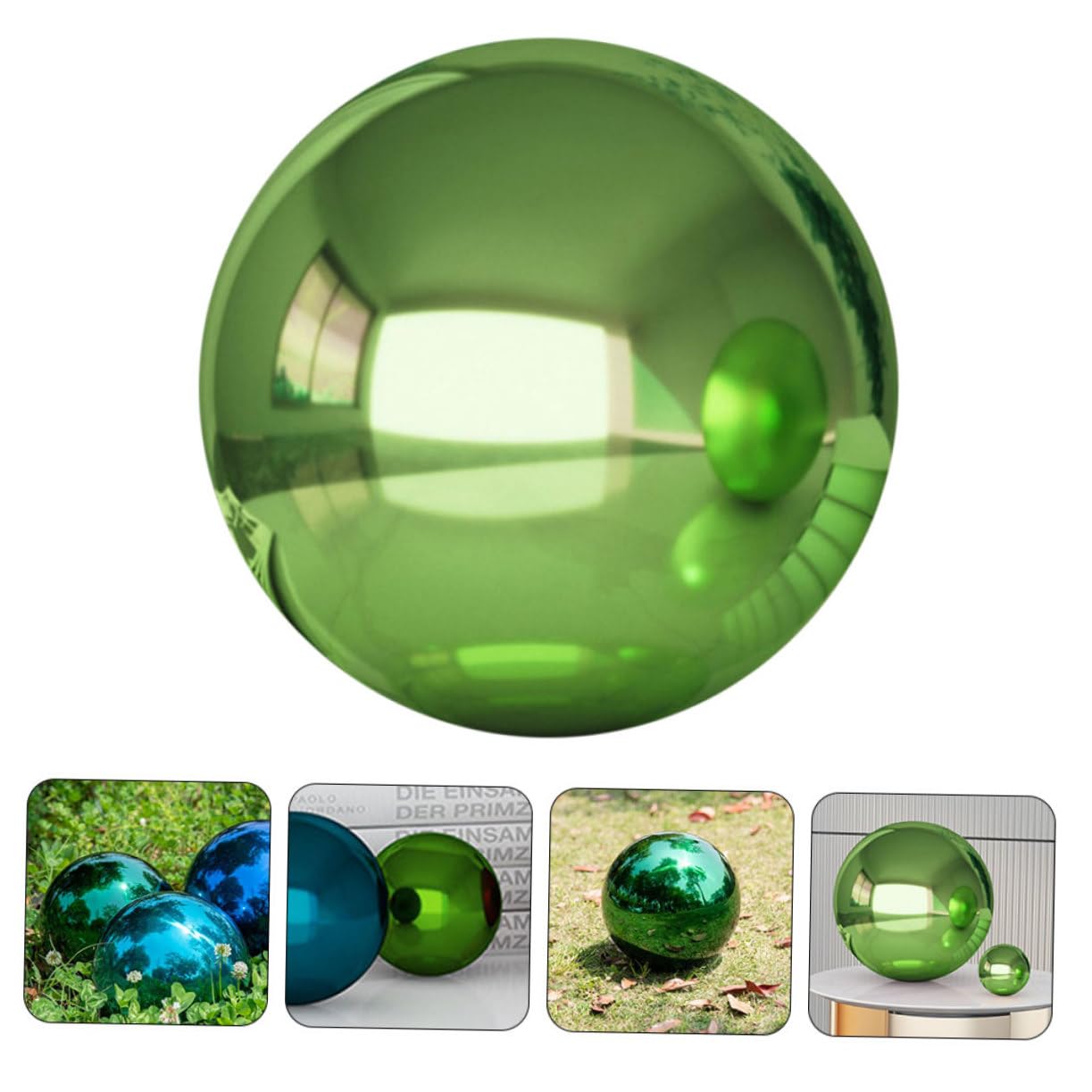 VICASKY Stainless Steel Garden Statue Gazing Ball Mirror Reflective Spheres for Large Outdoor Decor
