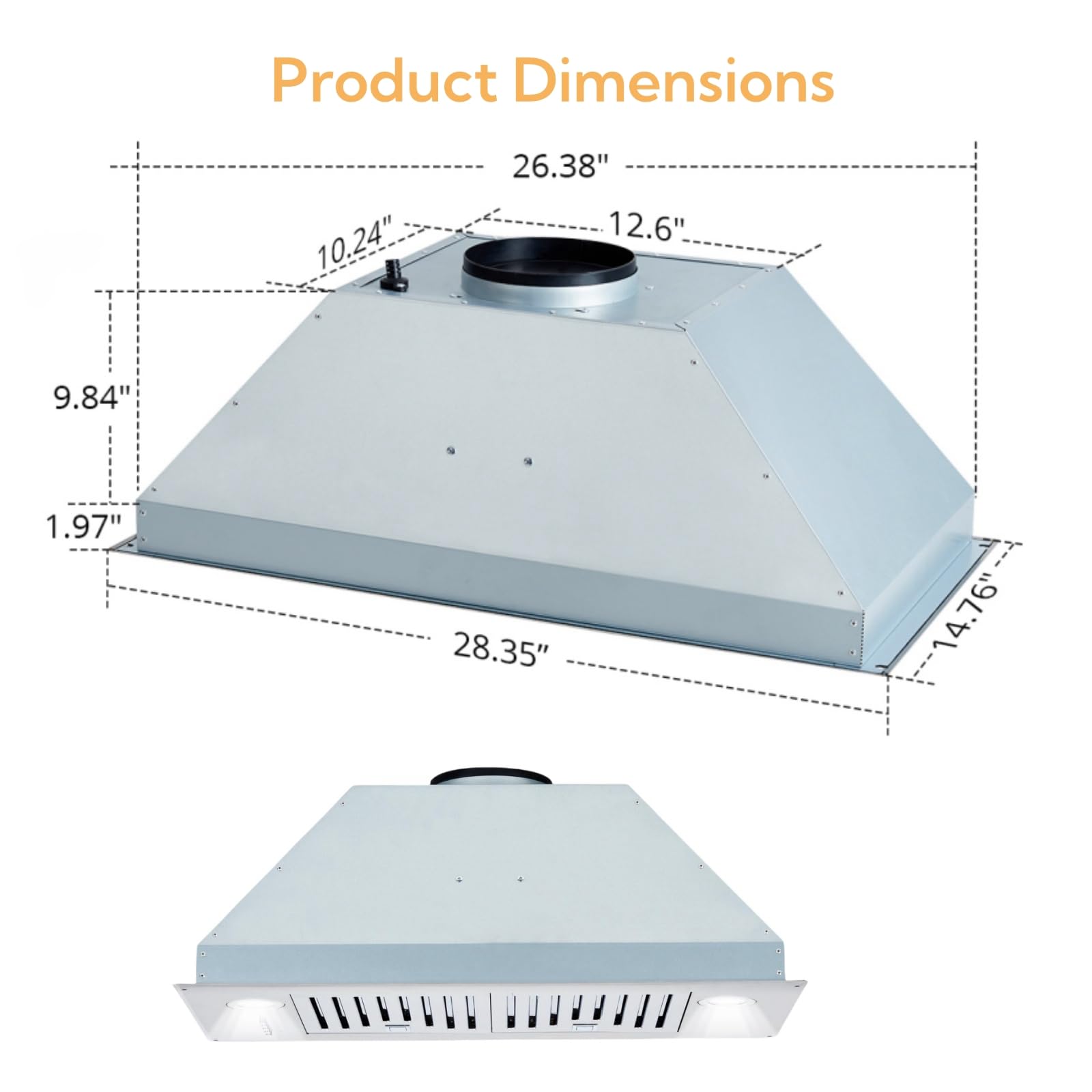 Snapklik.com : GAOMON Insert Range Hood, 30 Inch Stainless Steel Built