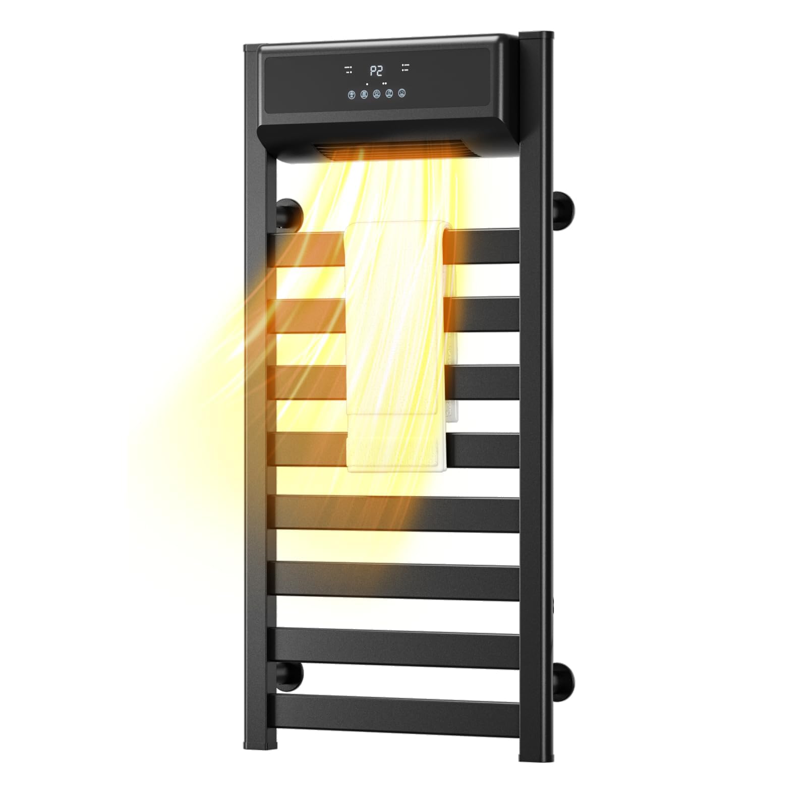 Sèche-Serviettes Électrique avec Chauffage, avec Soufflerie 1500W Mural Porte-Serviettes Chauffant Électrique Mural avec Technologie PTC