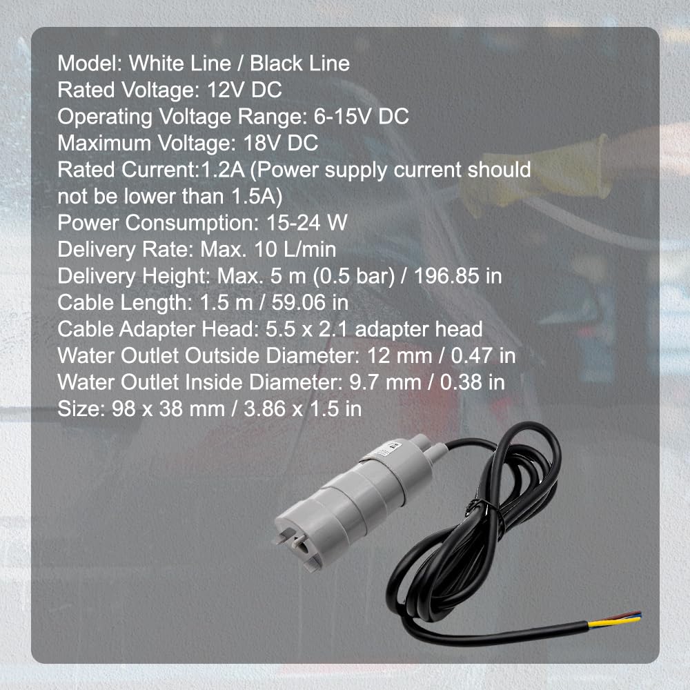 Pompa dell'acqua sommergibile Riloer 12V, sostituzione della pompa balena ad alto flusso per T-hetford WC C200 C200CW C2 C400, accessori camper universali per camper