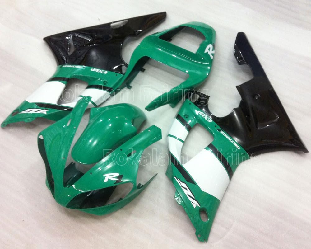 For Yamaha YZF1000 R1 2000 2001 YZFR1 YZF-R1 YZF 1000 Green White Black Motorbike Fairing Body Kit (Injection molding)