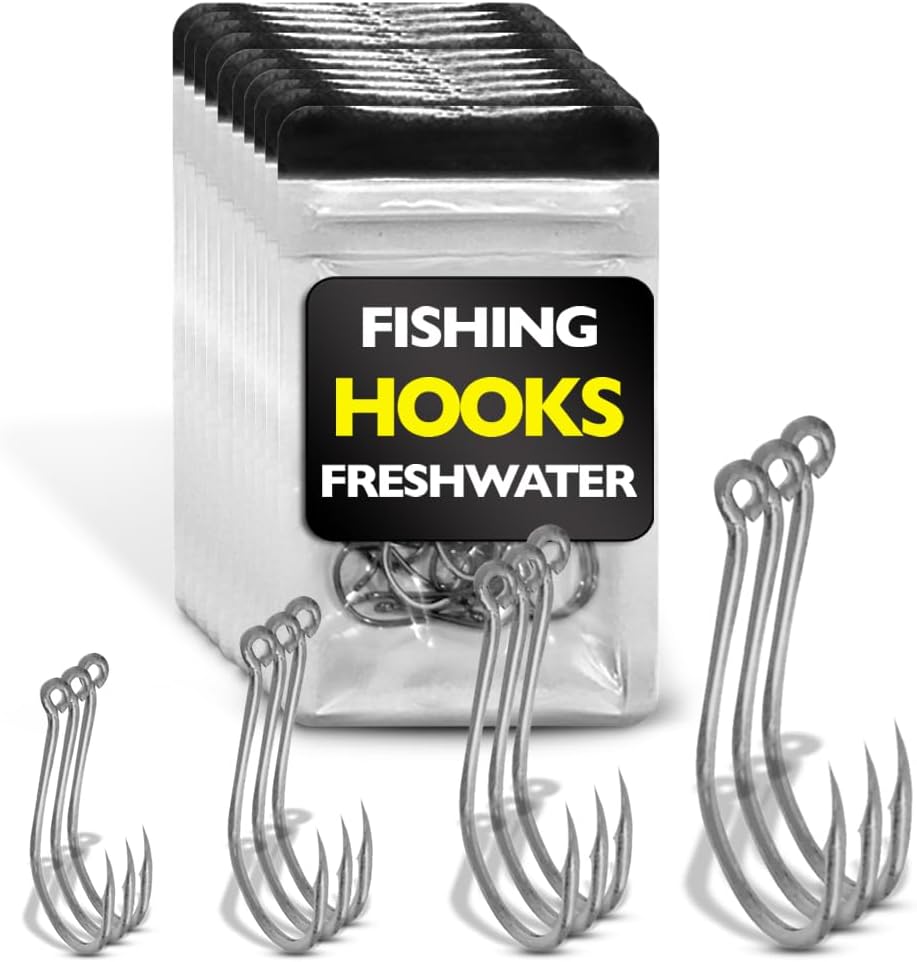 Hooks Freshwater Assortment – Small Hooks – Panfish Hooks – Bass Hooks – Trout Hooks – Bluegill Hooks for - Bass Hooks