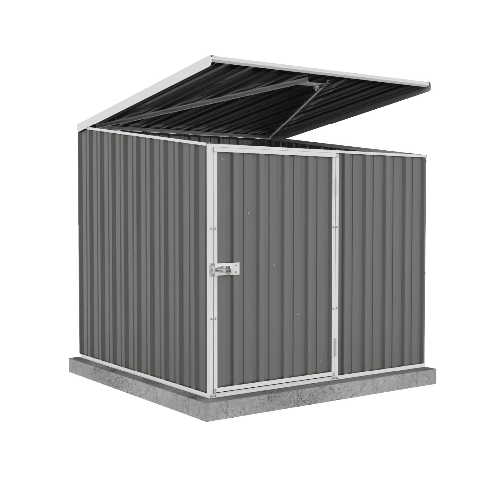 ABSCOPool Pump Cover - Versatile Horizontal Storage Shed | 5 x 5 ft | Easy Assembly | Woodland Gray | Ideal for Pool, Trash Cans, Garden & Pool Equipment | SNAPTiTE Assembly System | Safety Features