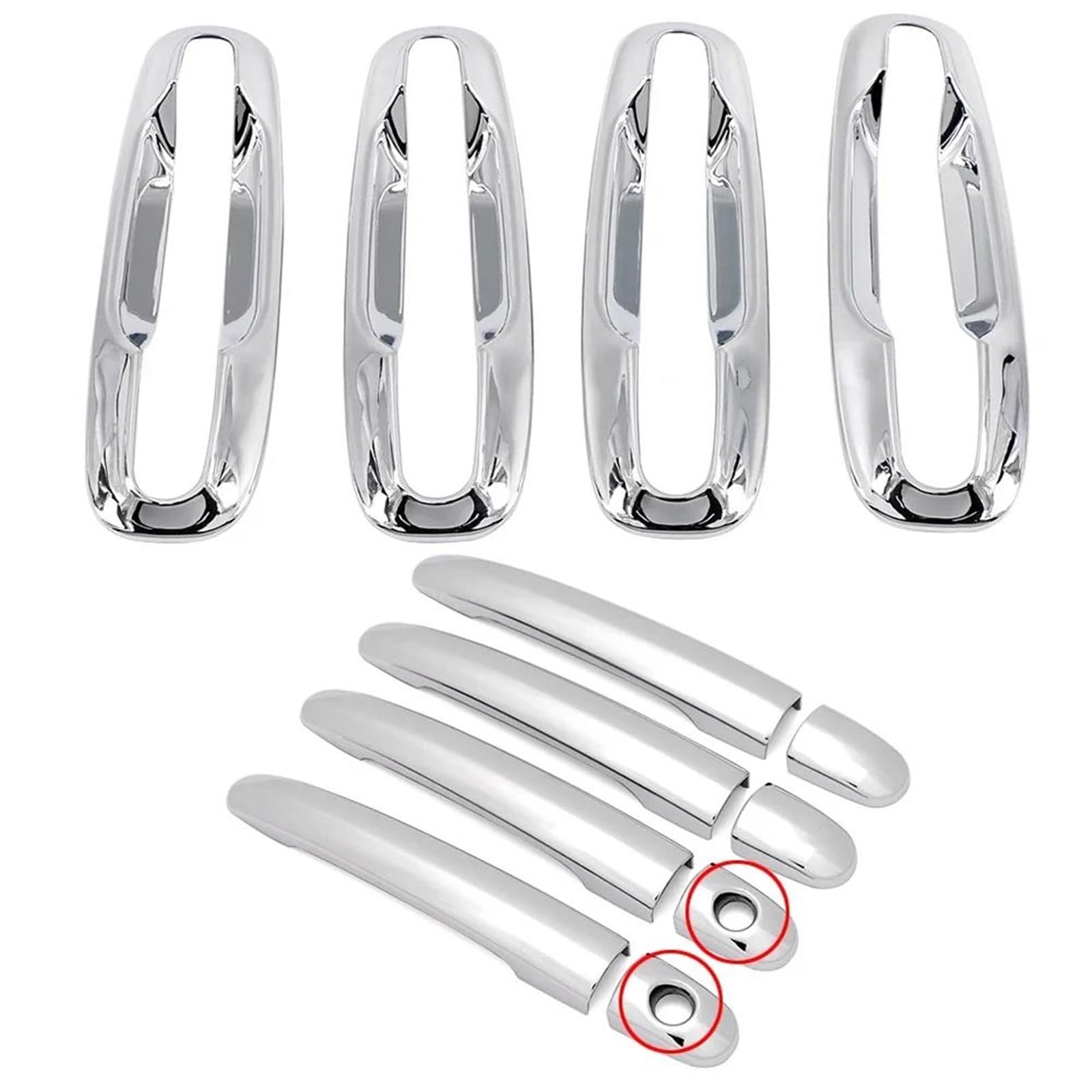 DTSGCX for Estate 2004 2005 2006 2007 2008 2009 Chrome Side Door Handle Cover & Door Bowl Cover Trim Car Styling Vehicle Trim kit