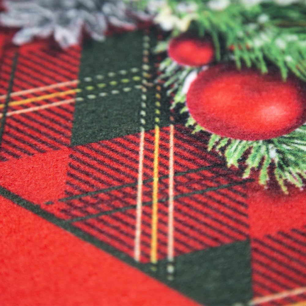 OLIVO.shop JINGLE ROLL Tappeto natalizio a metraggio per interno ed esterno, passatoia Natale su misura larga 1 metro per eventi ed allestimenti, Tappeto natalizio su misura (DECOR, 4 m)