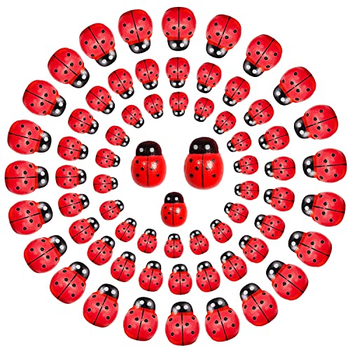 CYIOU 300 Pièces Coccinelle Decoration Mini Autocollant Coccinelle Auto-adhésif Coccinelles Scarabée Autocollant pour Artisanat Décoration Fabrication de...