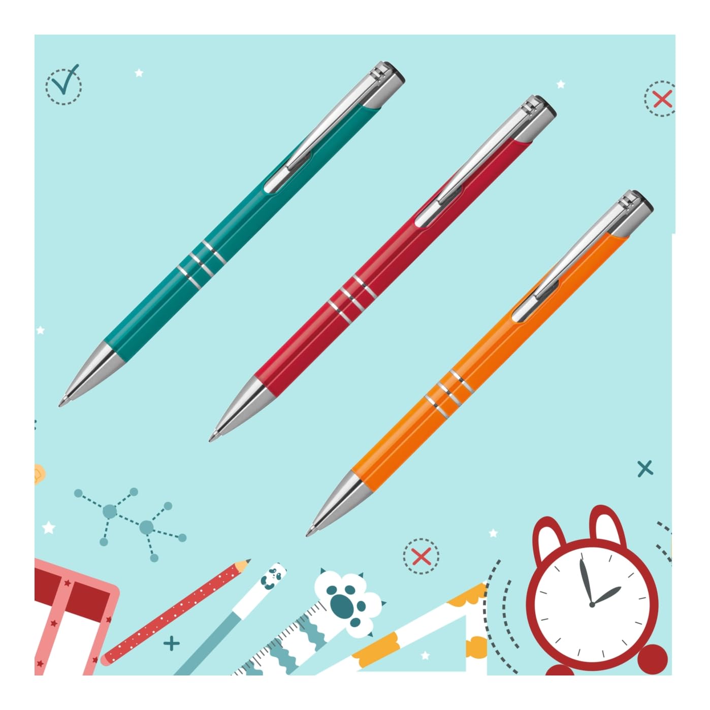 Schmalz® 100 penne a sfera con incisione Jolly – Penna a sfera personalizzata con ampia scelta di colori – Penna a sfera come regalo personalizzato con testo e logo desiderato (100)
