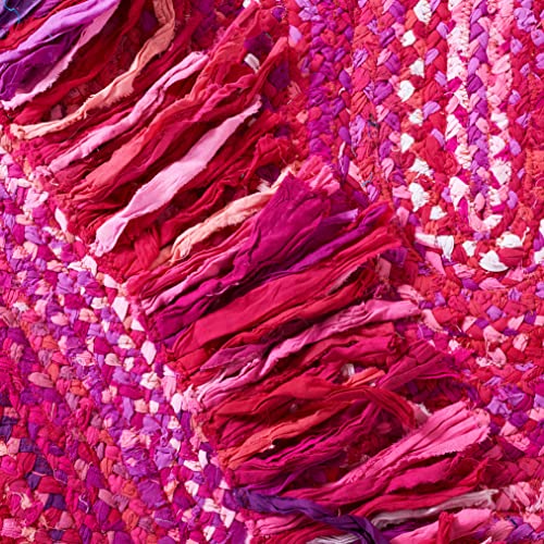 Tapete oval tejido SAFAVIEH 3' x 5' rosa fucsia miniatura 6
