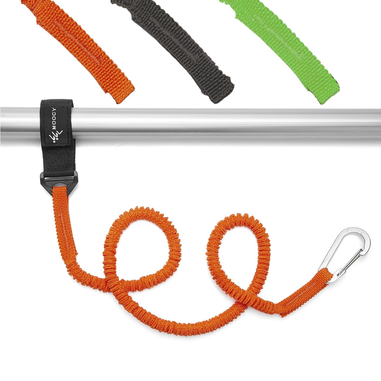 MOPHOEXII Kayak Paddle Leash Kayak Rod Leash Kayak Paddle Lanyard Stretchable Coiled Lanyard Leash Kayak Fishing Accessories for Kayak and Paddles(Orange -1 Pack) — image 1