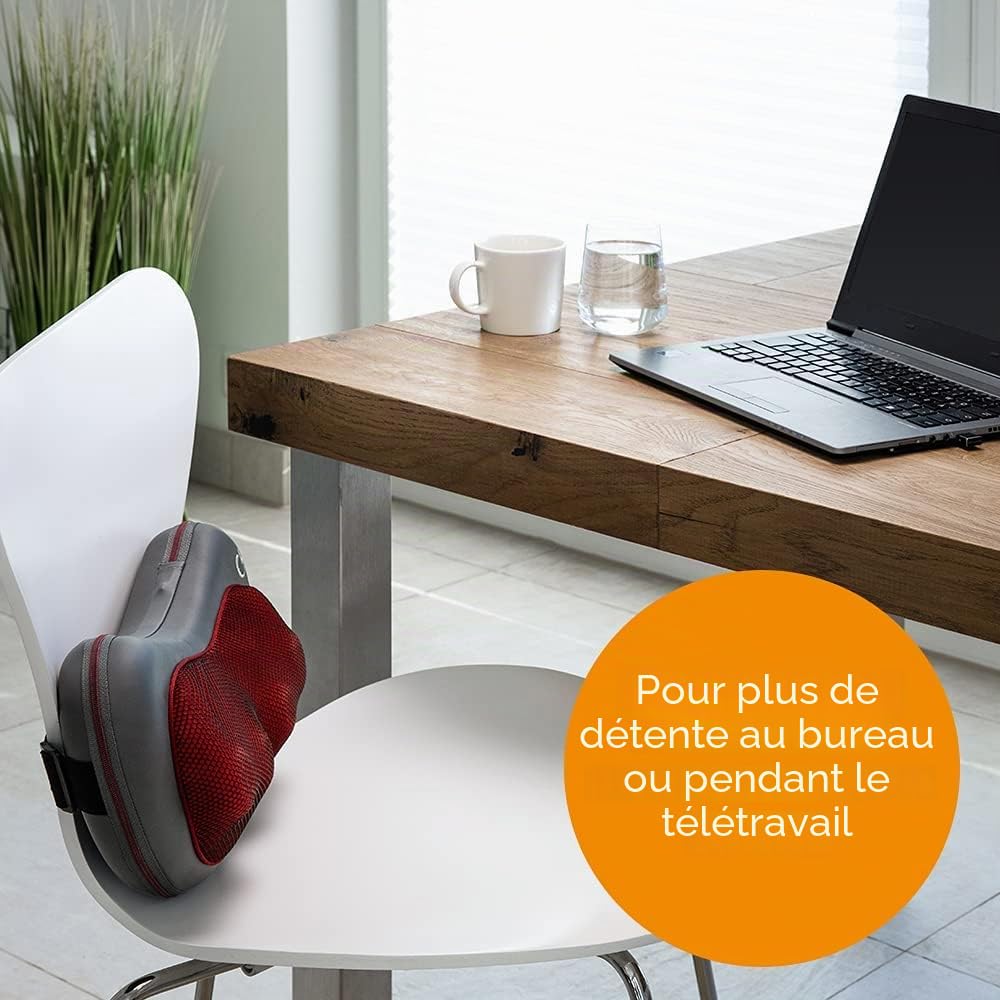 Beurer MG 149 Appareil de massage, masseur électronique pour la nuque et le dos avec 4 têtes de massage shiatsu et fonction de chaleur & MG 135 Coussin de massage shiatsu avec fonction de chauffage