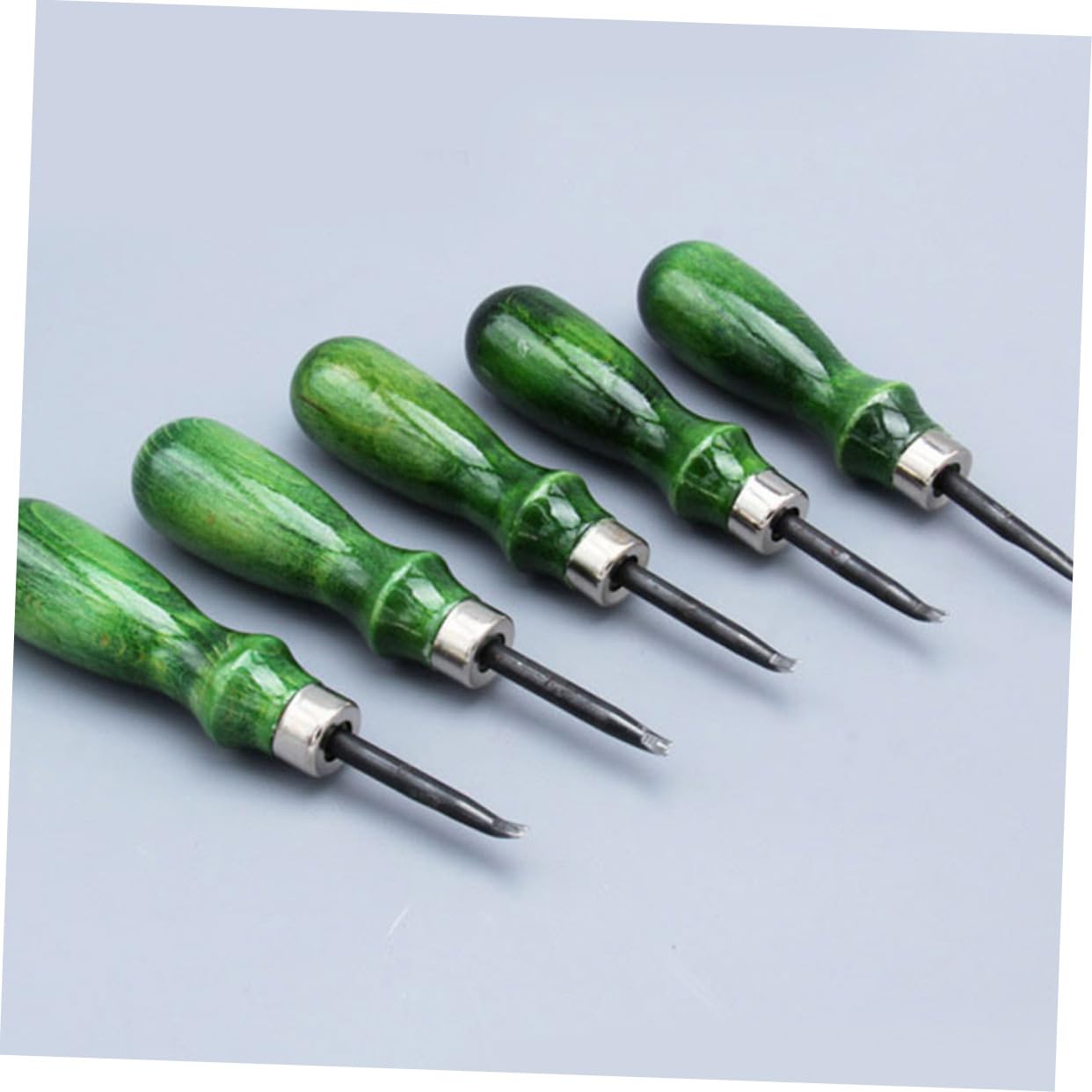 STOBOK 4sets Strumenti Per Smussare Bordi Pelle Strumento Artigianale Per Fai Da Te Manico Per Lavori Di Pelle e Progetti