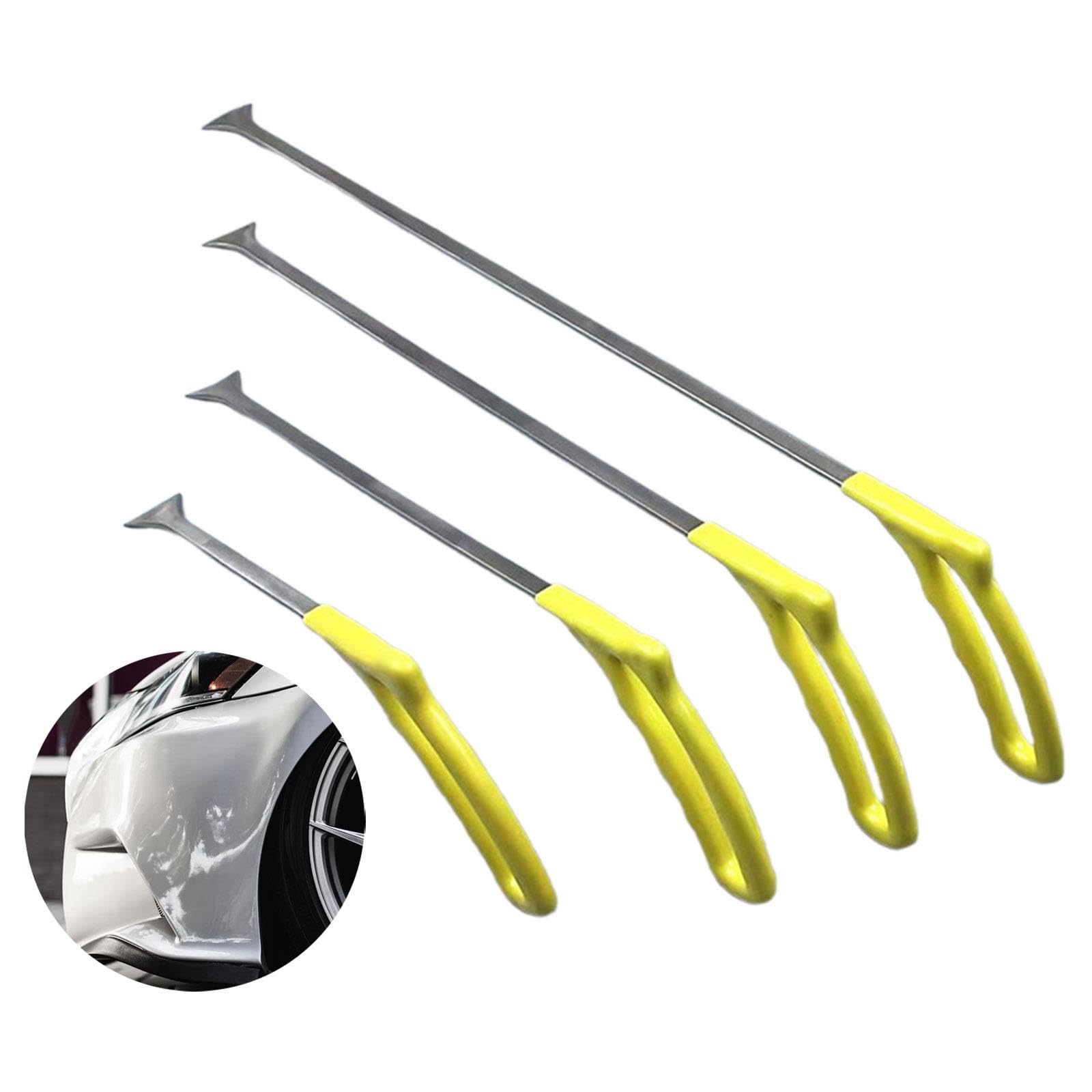 4 Stück Car Entfernung Edelstahl Reparatur Rods Karosserie Werkzeug Funktion Lackfreie Ausbesserung für Autowerkstatt Heimgebrauch Mobile Reparat, 4 Stück