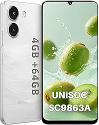 Smartphone UMIDIGI Note 90 4GB+256GB/1TB TF, Carregamento Rápido 18W, Tela de 90HZ, Bateria 5000mAh, Câmera Dupla 13MP+2MP, Tela HD+ 1600x720, Android 14 Go Edition (Branco)