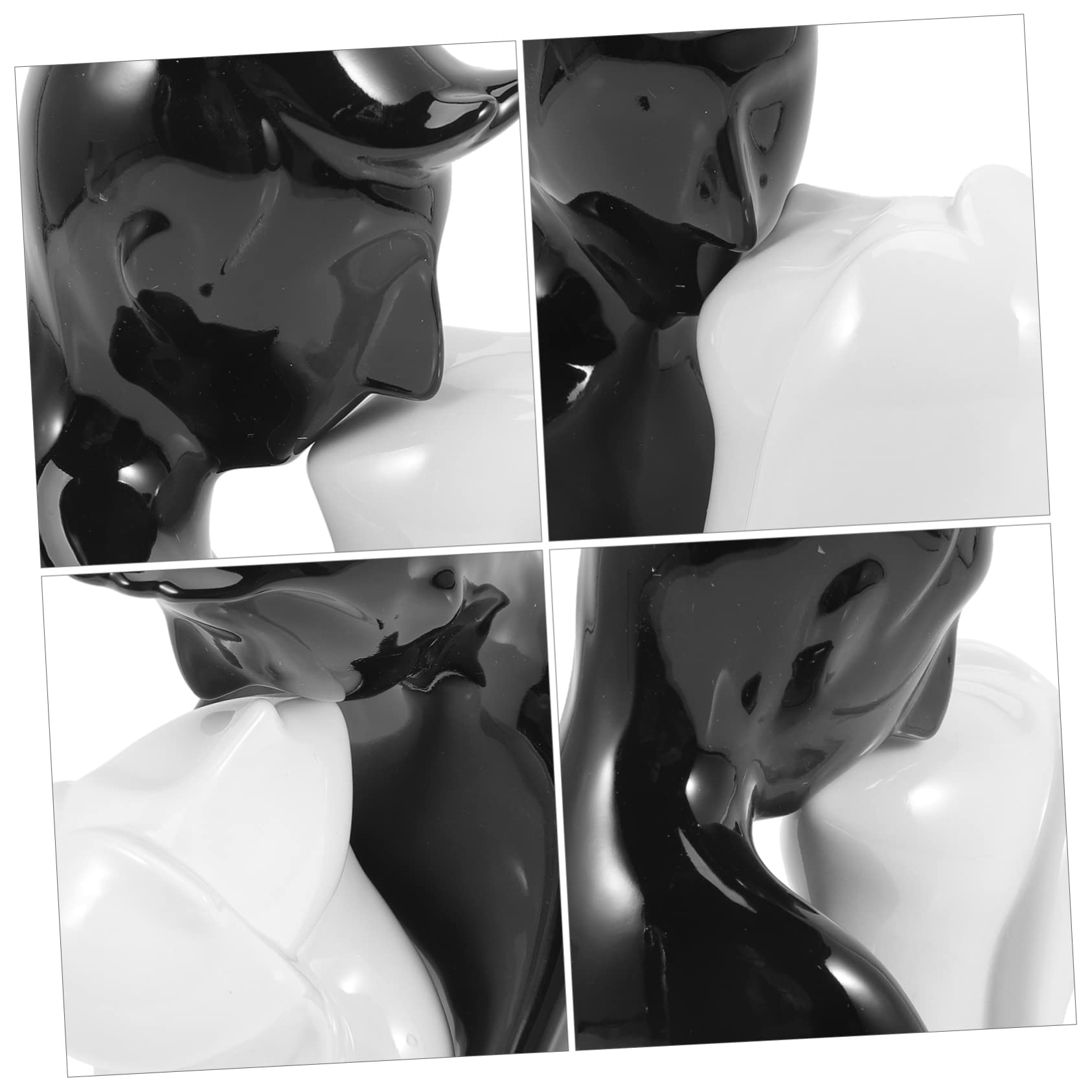 PRETYZOOM Décoration Intérieur Style Art Statue De Couple Céramique Figurine Abstraite pour Maison Et Bureau