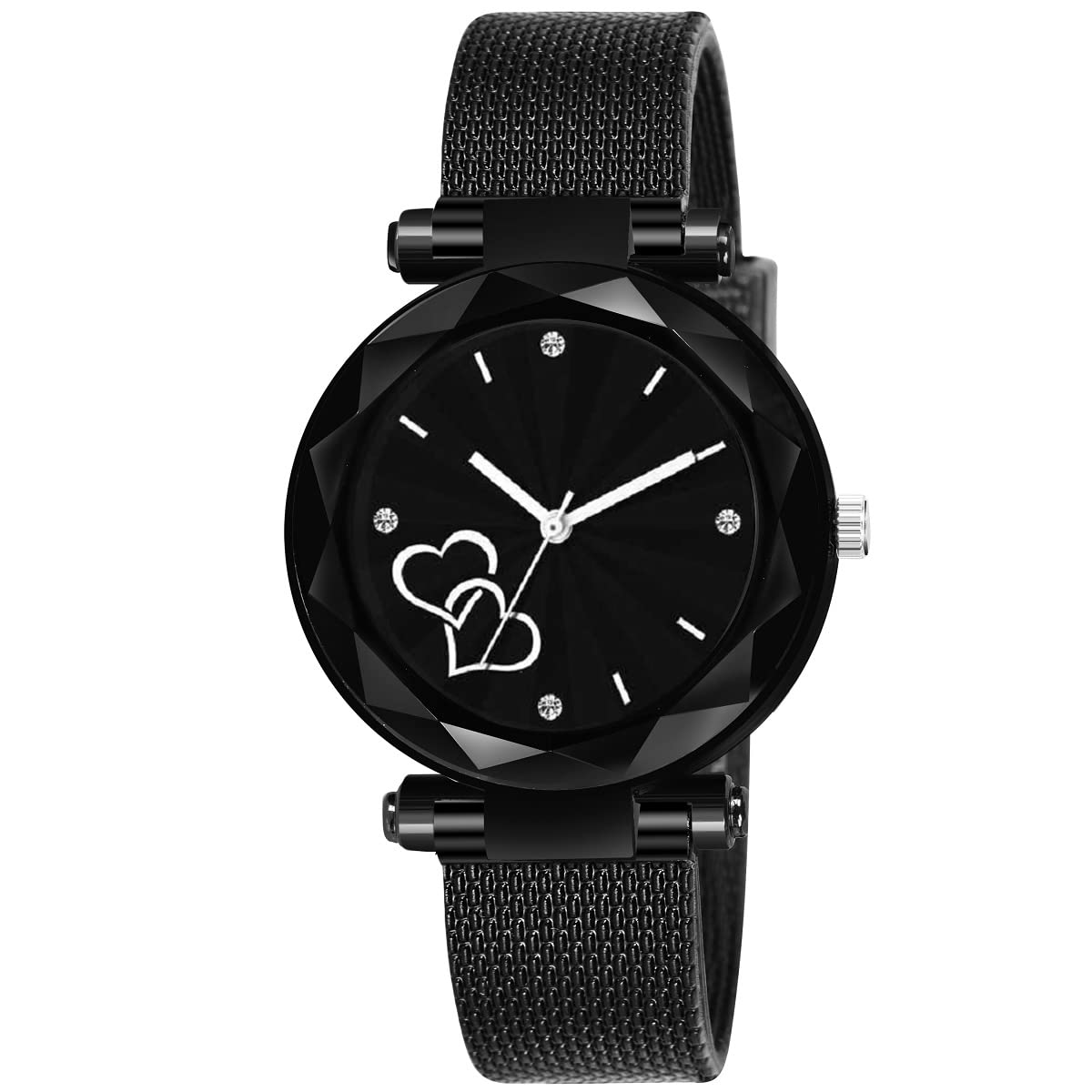 GIRISA Womens Watches Black Strap Analogue Simple Style Ladies Fashion Watches (Love Dial) (B0BW7GW4MH) Amazon Price History, Amazon Price Tracker