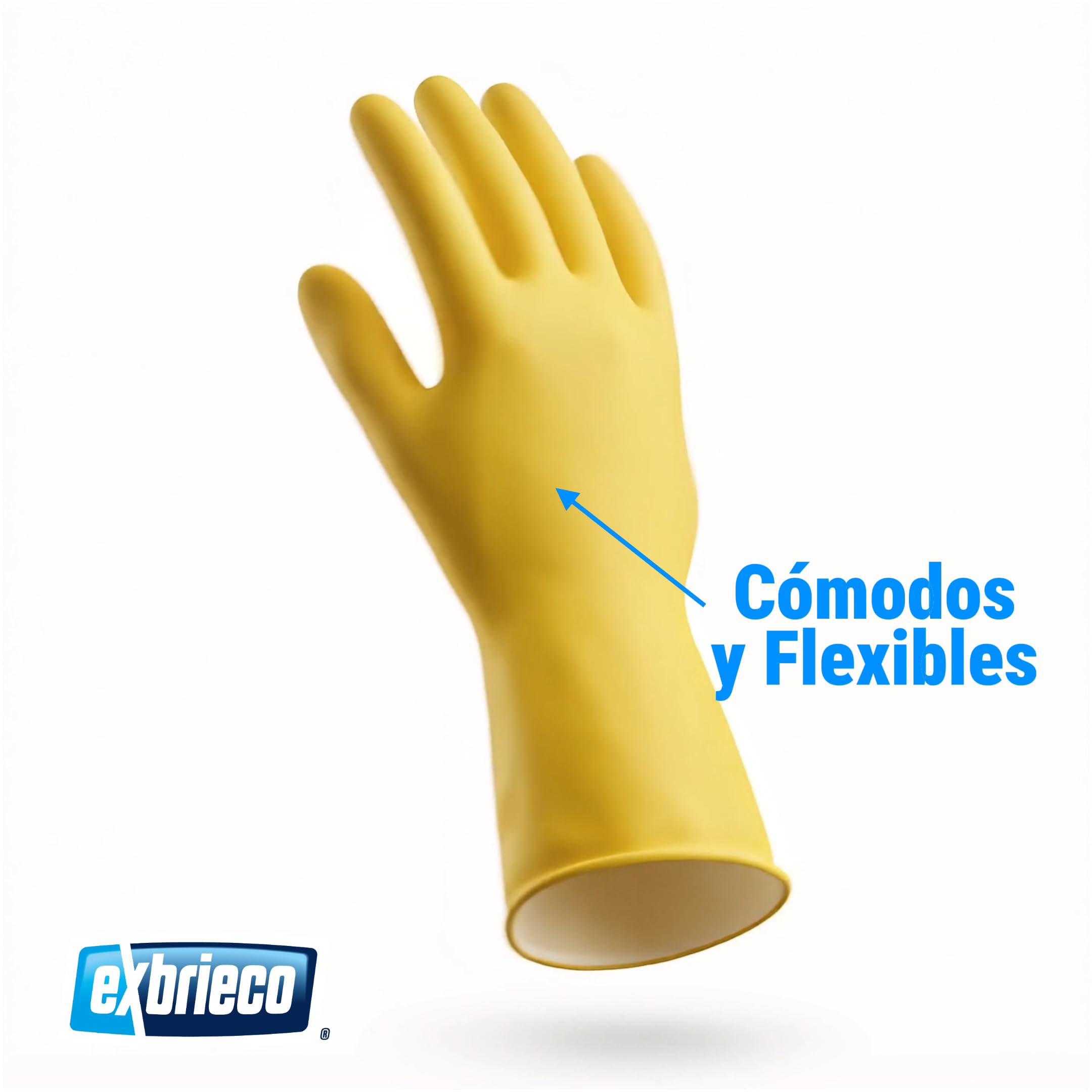 Pack Guantes de Goma, Antideslizantes, Látex, Extragruesos, Interior Algodón Satinado, Impermeables y Flexibles, Máxima Comodidad para Limpieza Hogar e Industrial, Tallas de 6 a 9, Amarillo